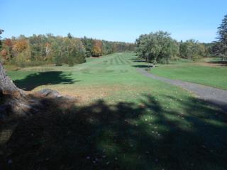 Looking down a fairway